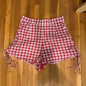 Super cute red gingham shorts